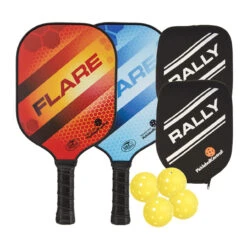 Rally Flare Graphite 2-Paddle Bundle - Paddles/Balls/Covers