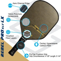 Rebel Pro XLT Hyperweave LX Paddle -Pickleball Shop PL505 9 17299.1663784815