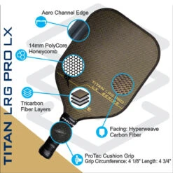 Titan LRG Pro Hyperweave LX Paddle -Pickleball Shop PL600 9 57416.1663784823