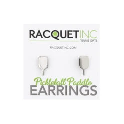 Silver Pickleball Paddle Earrings
