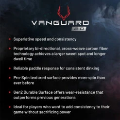 VANGUARD 2.0 S2 Paddle 16 VANGUARD 2.0 S2 Paddle -Pickleball Shop SEL1104 Vanguard2.0S2 Infographic 7 1000 29386.1673632778