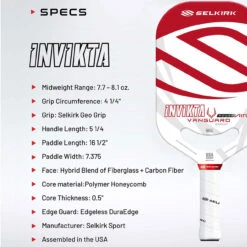 VANGUARD Power Air Invikta Paddle -Pickleball Shop VANGUARD Power Air Invikta specs 1000 94332.1676657224