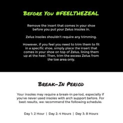 Zelus Olympus PRO Arch Support Insoles -Pickleball Shop ZEL105 8 03860.1663784782